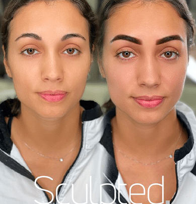 before and after powder brows
